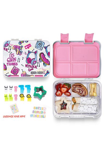 Eazy Kids 5 & 4 Convertible Bento Lunch Box wt Sandwich Cutter Set - Its Girls Things