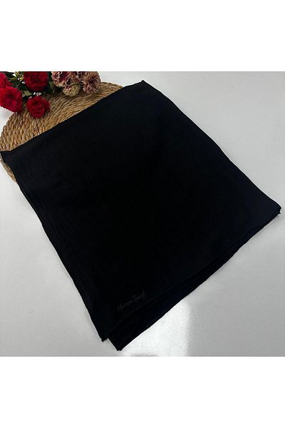 HAREM SCARF Μαύρο Βαμβακερό Σάλι Harem Nilda - HFN0101