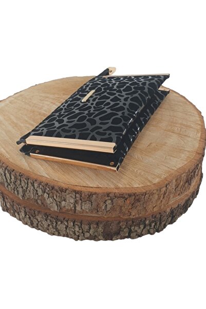 Evident Black Spotted Patterned Small Portfolio & Women's Handbag (19 X 11)