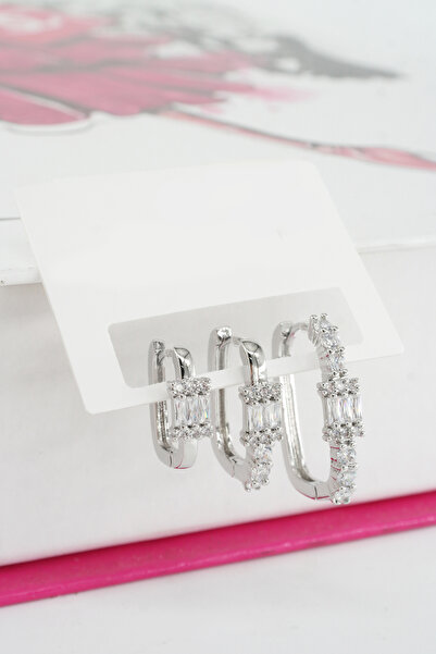 ARTEMİSİA Kadın Vip Seri Antialerjenik Zirkon Taşlı 3'lü Küpe