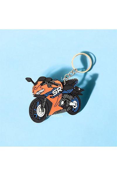 Lambbos For Cfmoto 250Sr Orange Motorcycle Keychain