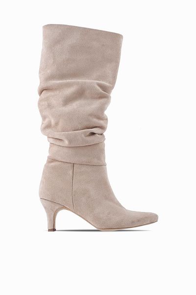 Lal Shoes & Bags Leader Γυναικείες μπότες με μυτερό τακούνι φουντουκιού-S.CREAM