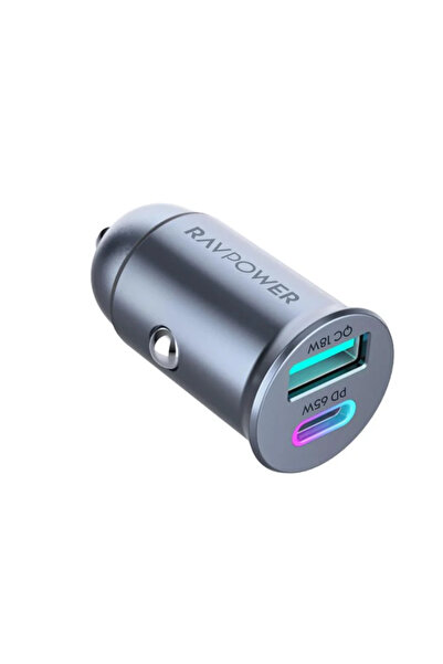 RavPower شاحن سيارة صغير GaN PD 65W بمنفذين
QC18W