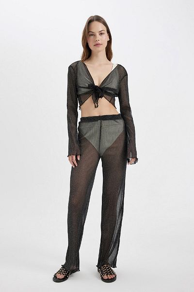 DeFacto Strandhose aus glänzendem Stoff, reguläre Passform, Fall In Love C5149ax24sm