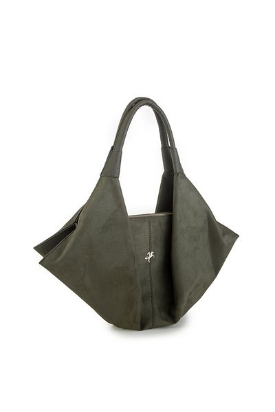 Nas Bag Geantă de umăr Nas cu garnitură din piele de căprioară