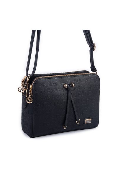 Nas Bag Geantă crossbody cu mai multe compartimente din seria Premium pentru femei (LĂȚime: 24 CM X DIMENSIUNE: 19 CM)