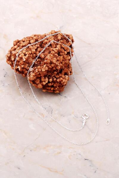 Sümer Telkari Gümüş 50 Cm İnce Forse Zincir Kolye 79