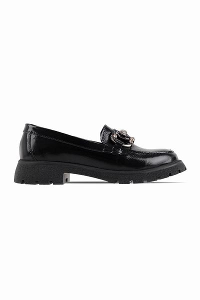 Lal Shoes & Bags Дамски удобни мокасини от естествена кожа с камъни - R.BLACK
