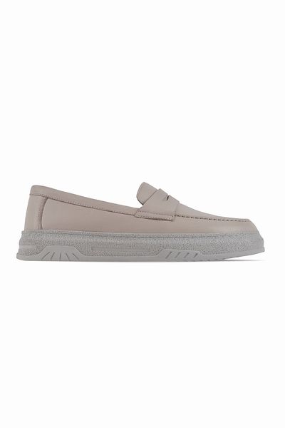 Lal Shoes & Bags Дамски обувки Delmar Laofer от естествена кожа с детайлни шевове - кремави