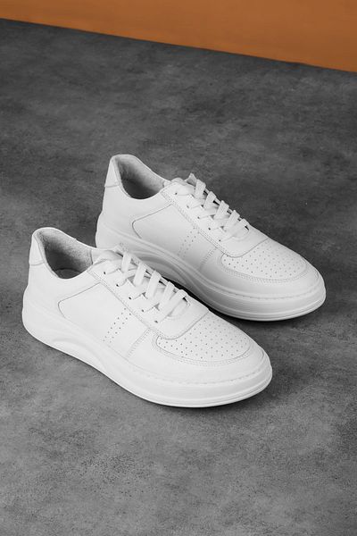 Lal Shoes & Bags Pantofi casual de damă Beatrix din piele naturală cu șireturi cu cusături-alb
