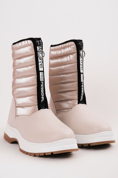 Lal Shoes & Bags Cizme pentru fete cu fermoar în față-crem