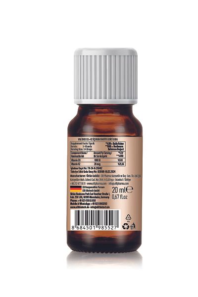Validus Vitamin D3 + Vitamin K2 Drops 20 ml