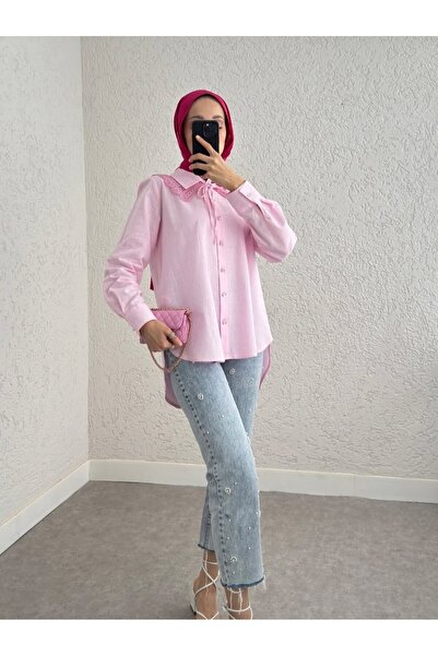 HİJABAYA Košulja sa dugim rukavima, dugim gumbima i detaljnim ovratnikom