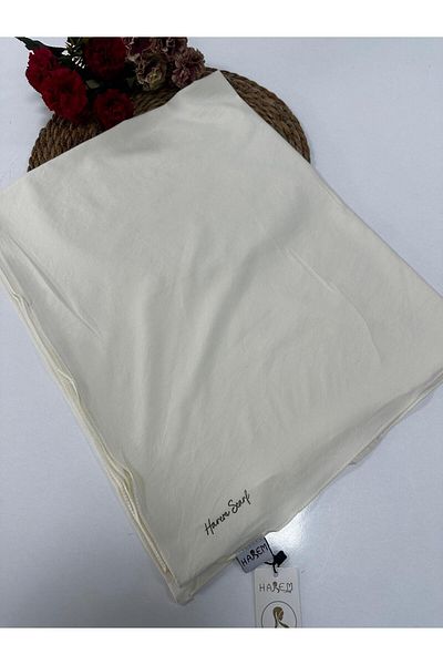 HAREM SCARF Σάλι από βαμβακερό χαρέμι ​​εκρού - Ασία HFA0108