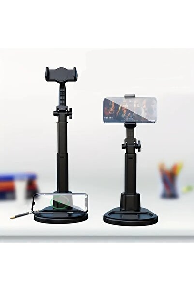 MENFRY Masaüstü Telefon Tablet Tutucu 360 ° Ayarlanabilir Teleskobik Başlıklı...