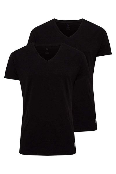U.S. Polo Assn. Men's 2-Piece V-Neck Undershirt Black - Bry2Ae287.835.981
