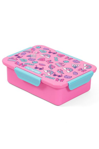 Eazy Kids صندوق غداء بينتو قابل للتحويل من الجيل Z بسعة 1/2/3/4 حجرات - وردي، 850 مل