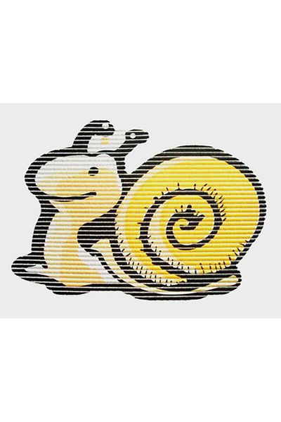 Homelux Foam bath mat, snail shape, yellow, 65X50 cm