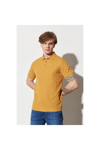 WRANGLER Tricou polo galben pentru bărbați
