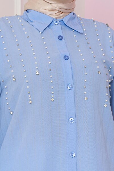 Sevitli Baby Blue Pearl Tunic