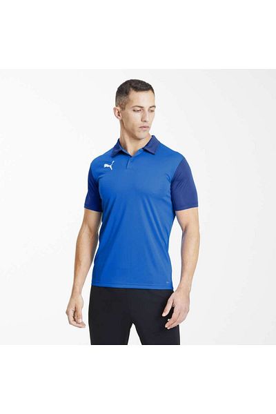 Puma Team Goal 23 Sideline Ανδρικό μπλουζάκι πόλο με μπλε κλασικό γιακά