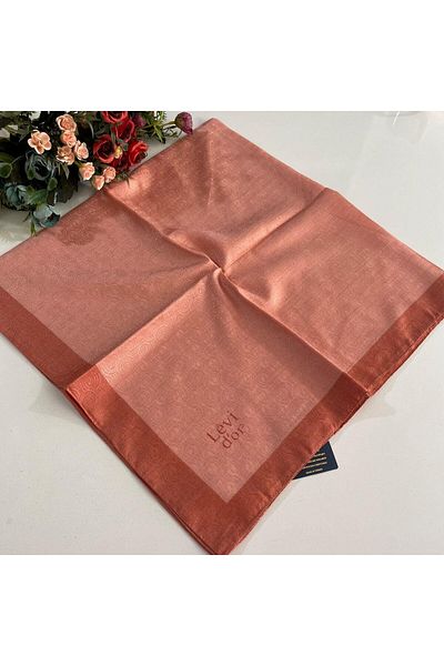 Levidor Κασκόλ Premium Monogram με μοτίβο λουλουδιών ρόδι - GX0227