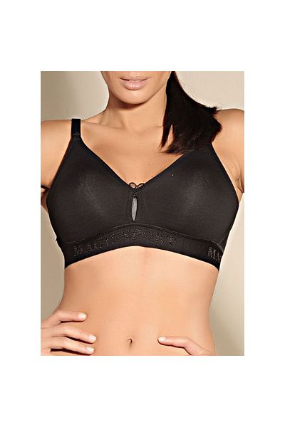 Magic Form 7822 Sutien sport din țesătură din bumbac pieptănat fără burete - negru