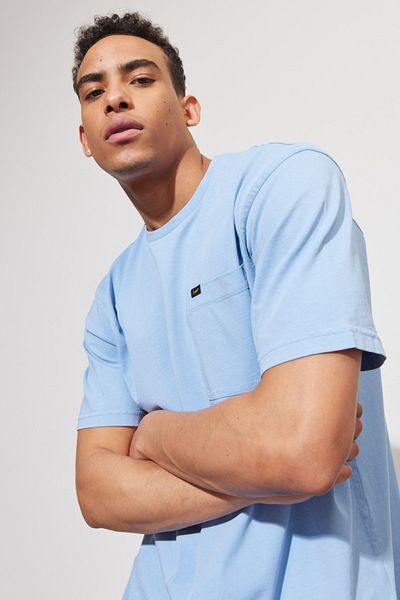 Lee Tricou albastru deschis, 100% bumbac, cu croiala normală