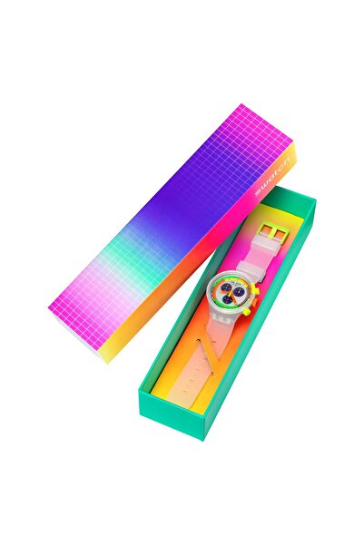 Swatch Neon Jelly Sb02K100 Wrist Watch