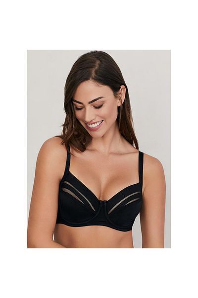 Eros Sutien unic cu dungi Hanna cu sârmă neagră pentru femei