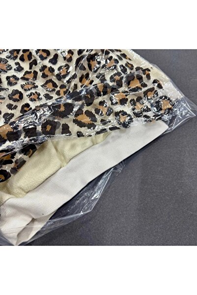 COLORPAK Elbise Poşeti LEOPAR DESEN (60X90 CM) Askı Delikli (10 ADET) Şeffaf Kıyafet Koruma Hurç Kılıf Naylon