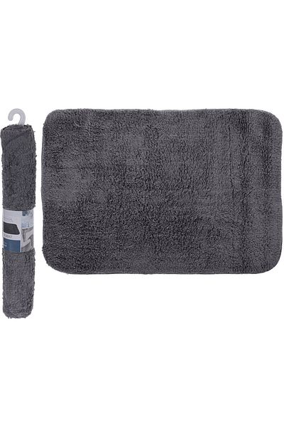 Homelux Bathroom rug 60X90 cm, 80% cotton, dark grey