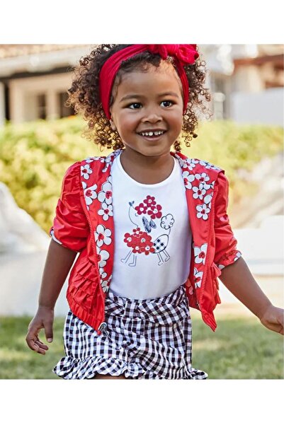 MAYORAL طقم تي شيرت وشورت للفتيات الصغيرات مكون من قطعتين 1281