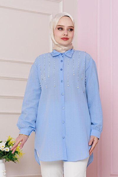 Sevitli Baby Blue Pearl Tunic