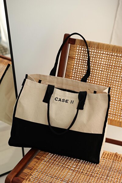 CII Case II Luxe Kanvas Çanta-Ham&Siyah
