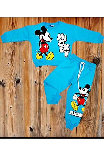 Butik Erkek Çocuk .2 İp Şardonlu Baskılı Eşofman Takımı