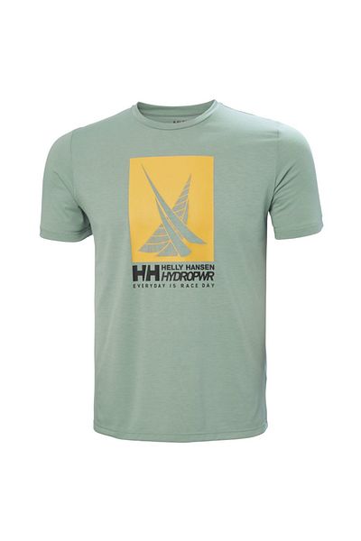 Helly Hansen Ανδρικό γραφικό μπλουζάκι με πράσινη στρογγυλή λαιμόκοψη Hp Race