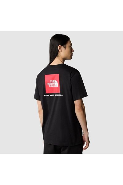 THE NORTH FACE Ανδρικό μπλουζάκι Redbox μαύρο με στρογγυλή λαιμόκοψη