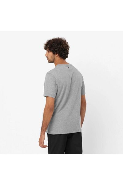 Salomon Lc2245 Sal Logo Perf Ss Tee - Men's Grey T-Shirt