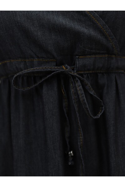 Modamorfo Tunnel Lace-Up V-Neck Denim Gilet - Anthracite