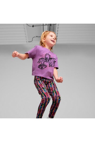 Puma Kids Tricou Puma Puma X Trolls Graphic pentru fete violet cu gât rotund