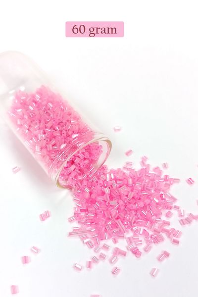 STUMBANNG Cut glass beads 2mm - 60 grams - pink - bnc371