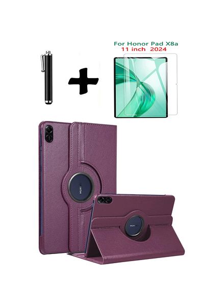 TEKNETSTORE Honor Pad X8A 11 Inch 360 °   Tablet Case with Rotatable Stand Screen Protector and Pen Set