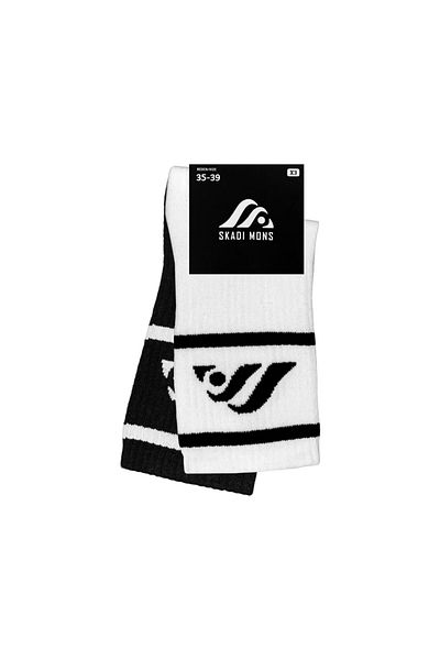 Skadi Mons Logo Tennis 2 Pack Unisex Black Socks