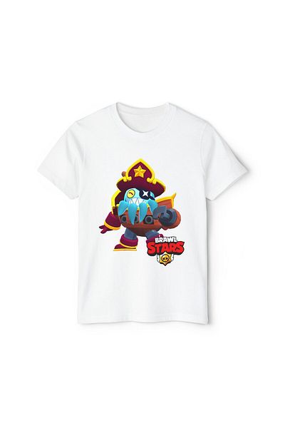 Hilosh Tricou pentru copii unisex cu imprimeu Brawl Stars Kraken Surge K02