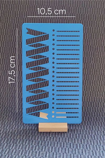 Karmelom Studio Bullet Journal Decorative Ribbon and List Drawing Template Ruler - for Agenda and Planner