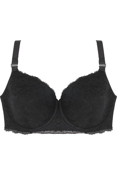 Magic Form 5911 Dantela completa, burete subtire, sutien de sustinere de marime plus - negru