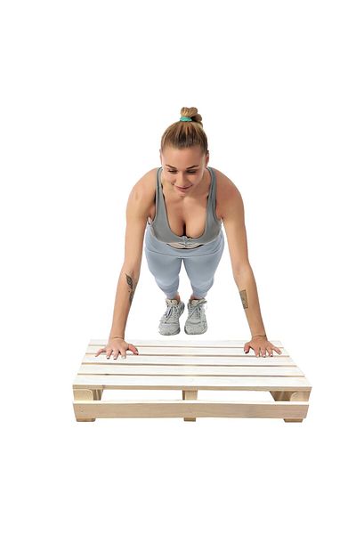 Reyo Design Natural Wooden Step Board with Non-Slip Base, Suitable for Home Use 10X25X50 cm