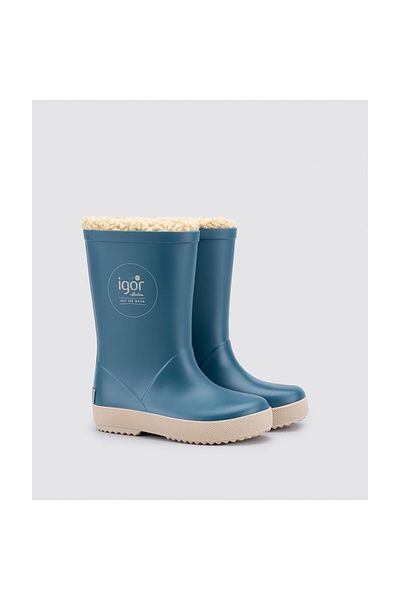 IGOR Μπεζ μπότες βροχής Splash DK Borreguito Petrolu W10293-213
