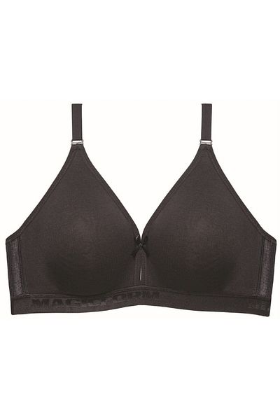 Magic Form 7822 Sutien sport din țesătură din bumbac pieptănat fără burete - negru